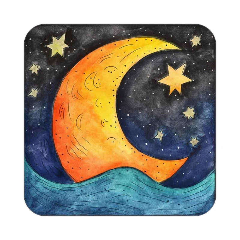 زیر لیوانی کاکتی طرح ماه و ستاره مدل mp53432