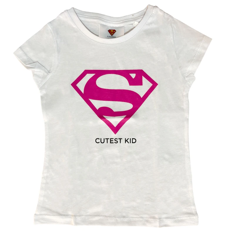 تی شرت آستین کوتاه دخترانه مدل 76228 superman