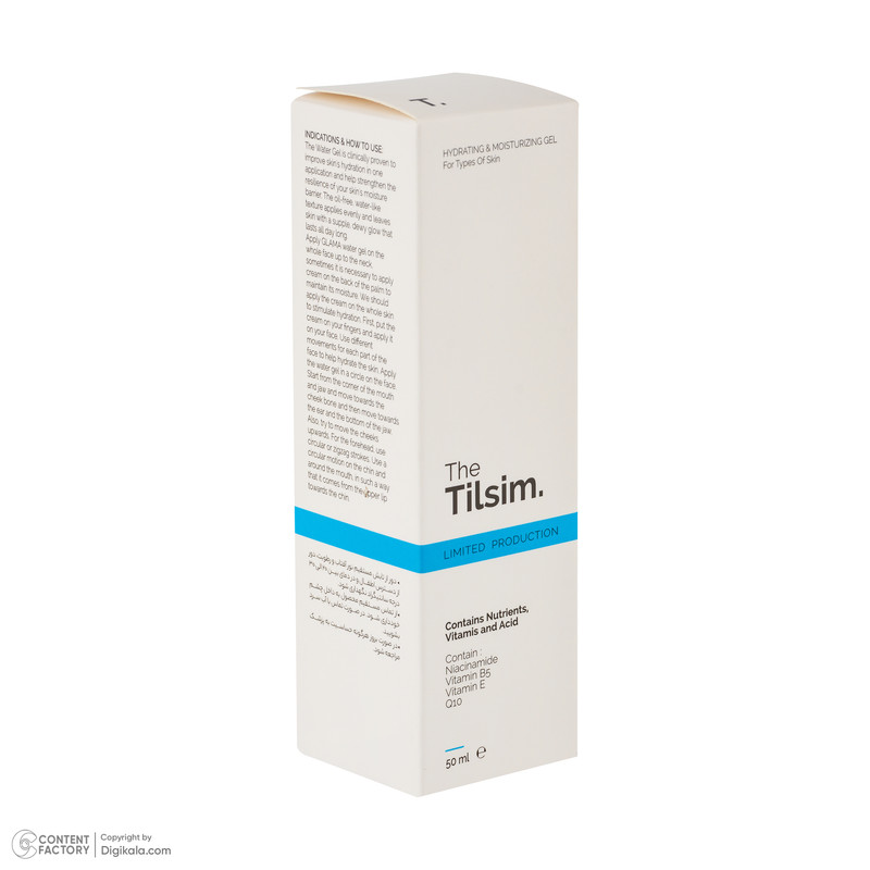 ژل آبرسان صورت تیلسیم مدل Hydrating مناسب برای انواع پوست حجم 50 میلی لیتر ژل آبرسان صورت تیلسیم مدل Hydrating مناسب برای انواع پوست حجم 50 میلی لیتر