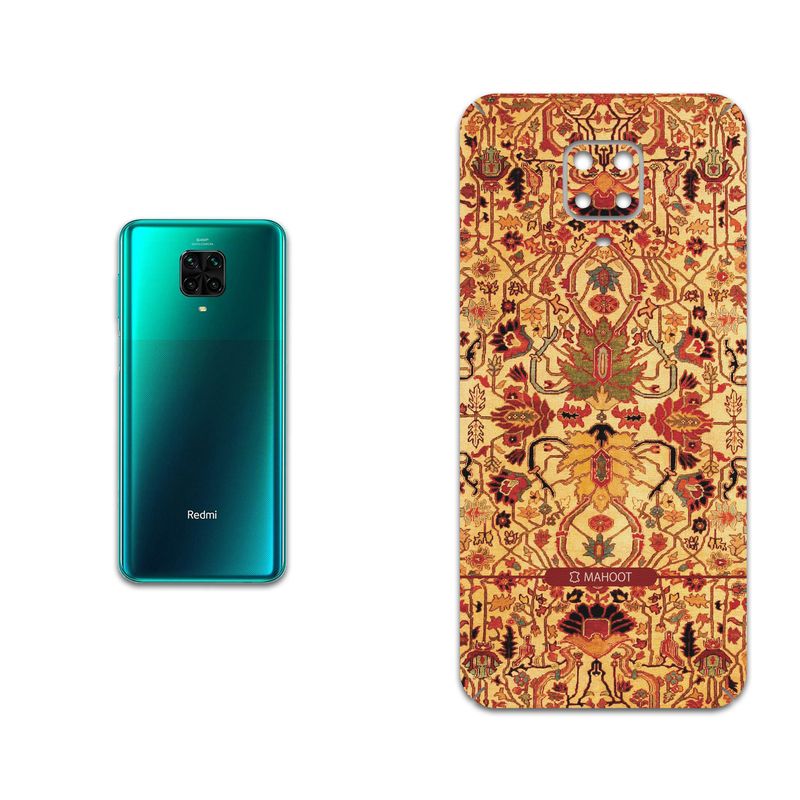 برچسب پوششی ماهوت مدل Persian-Carpet-Yellow مناسب برای گوشی موبایل شیائومی Redmi Note 9 Pro