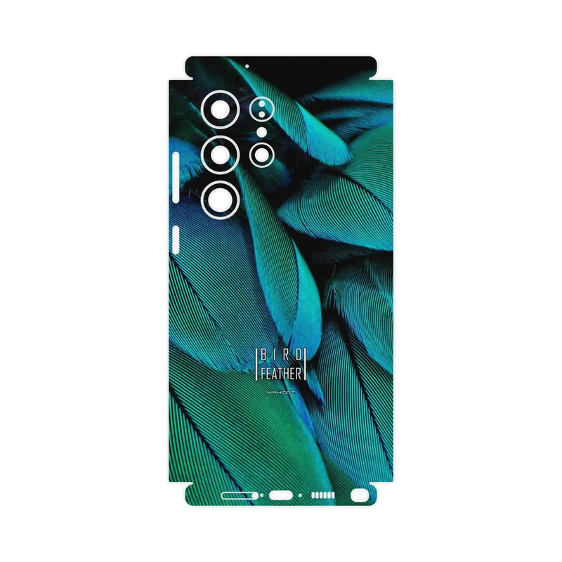 برچسب پوششی ماهوت مدل Green Feather-FullSkin مناسب برای گوشی موبایل سامسونگ Galaxy S23 Ultra