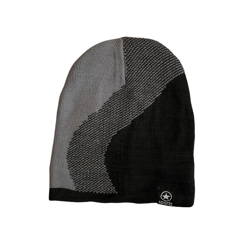 کلاه بافتنی مردانه مدل داخل خز رنگ مشکی