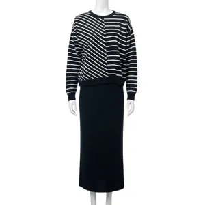 ست پلیور و دامن زنانه مدل راه راه