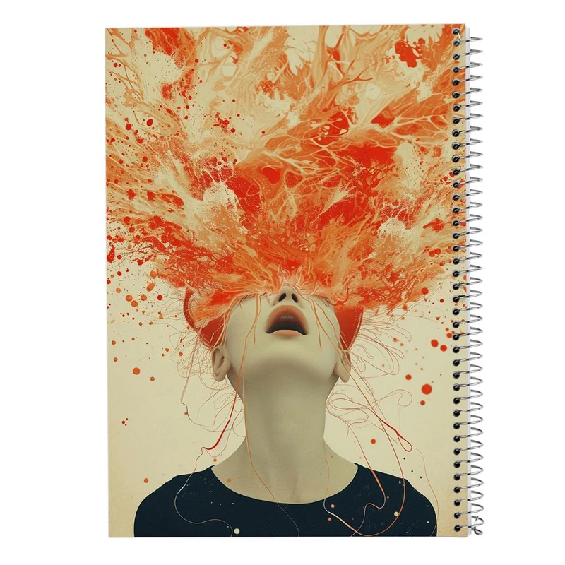 دفتر ژورنال نویسی 50 برگ مدوپد مدل نقطه ای طرح نقاشی آدم کد DF15662