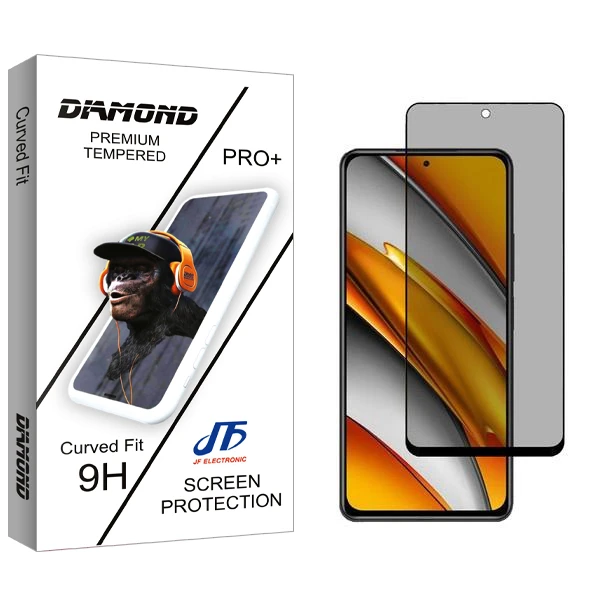 محافظ صفحه نمایش حریم شخصی جی اف مدل Diamond مناسب برای گوشی موبایل شیائومی Poco F3