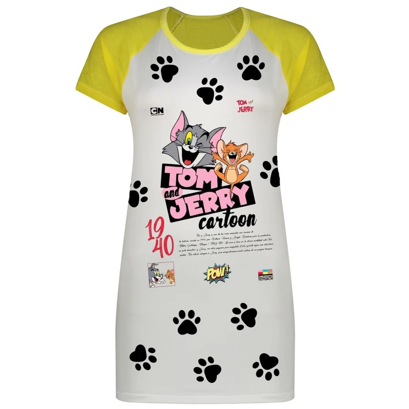 تونیک آستین کوتاه زنانه مدل تام و جری