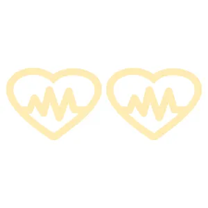 گوشواره طلا 18 عیار زنانه کرابو طرح ضربان قلب مدل Kr5209