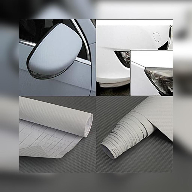 برچسب بدنه خودرو مهدیار مدل کربن کد SK101W رول یک متری