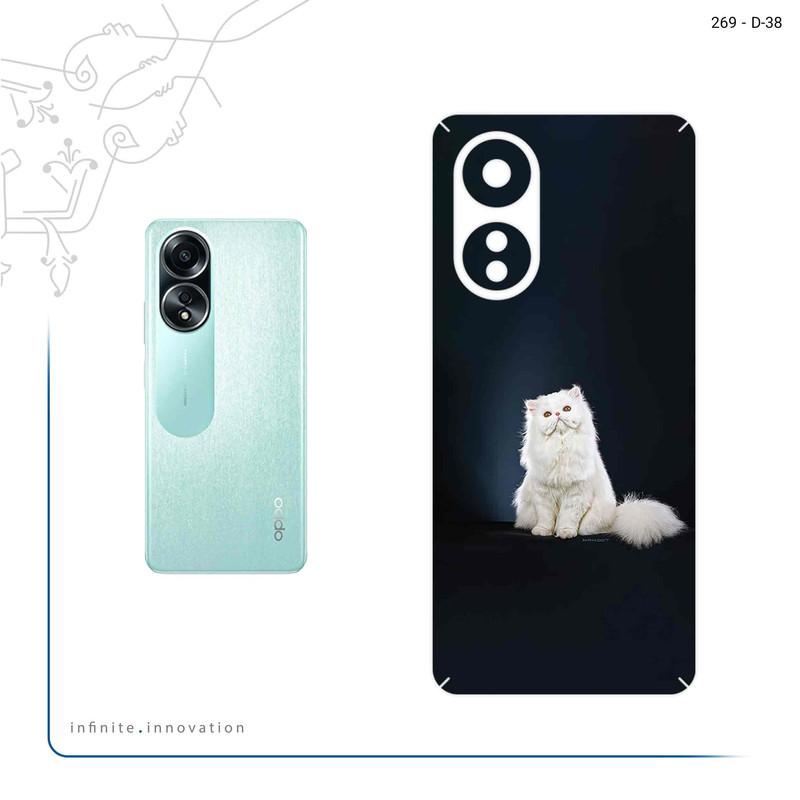 برچسب پوششی ماهوت مدل Persian_cat مناسب برای گوشی موبایل اپو A58 4G