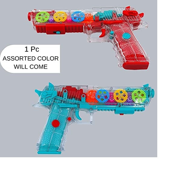 تفنگ بازی مدل چرخ دنده ای طرح کلت