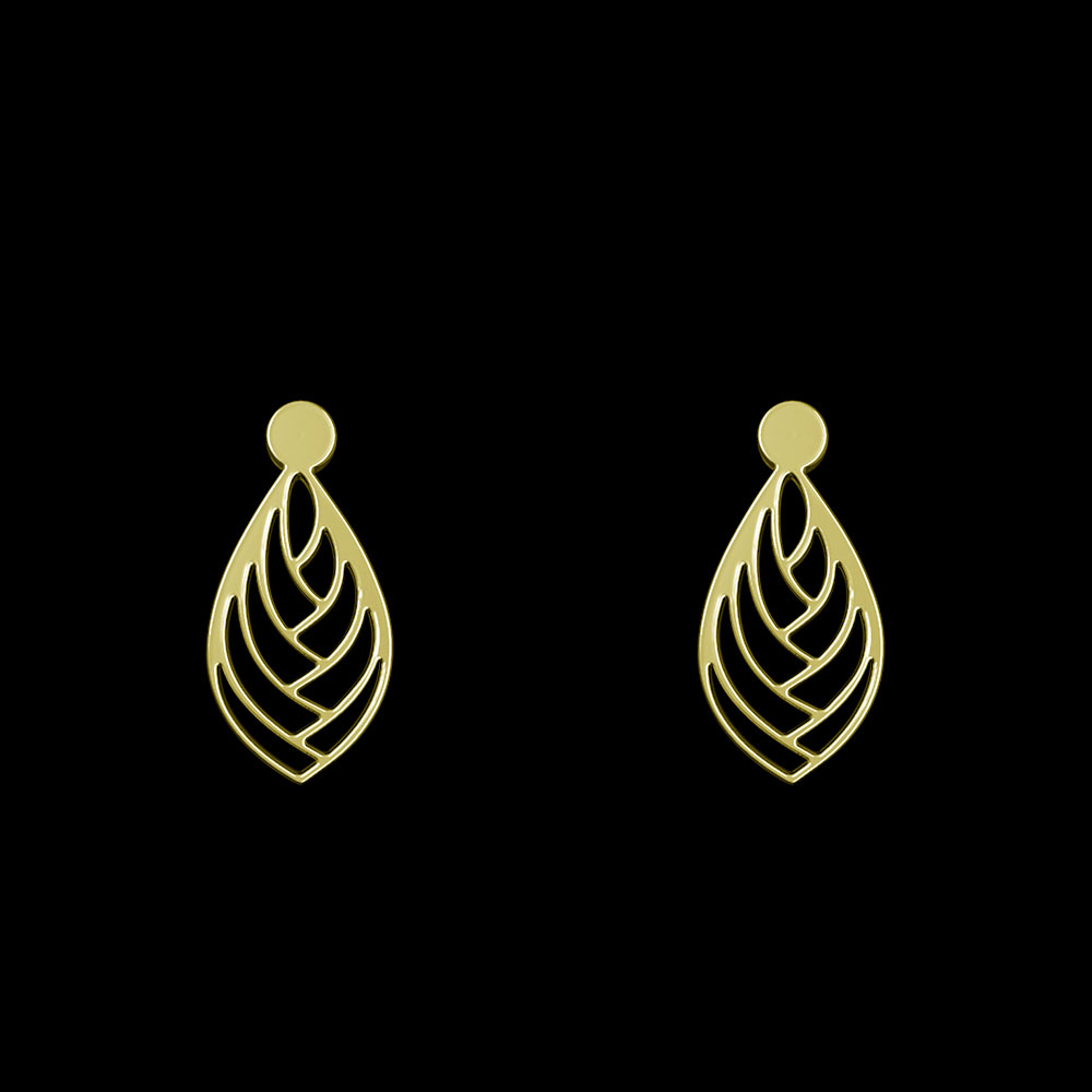 گوشواره طلا 18 عیار زنانه مدوپد مدل اشک کد GA1-12398