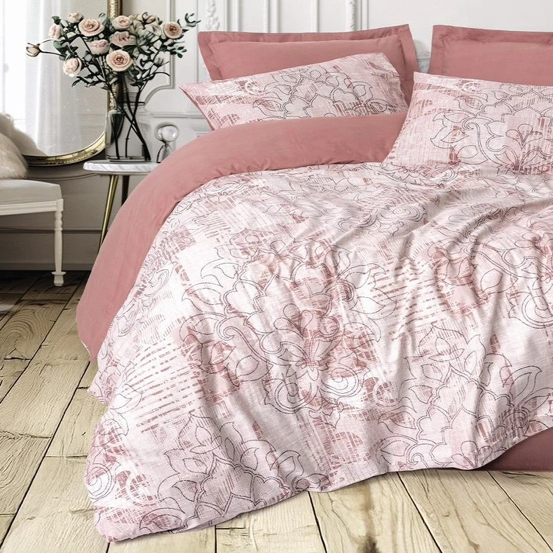 سرویس ملحفه 2 نفر 4 تکه کاتن باکس مدل Dual Livara Gul Kurusu C.K