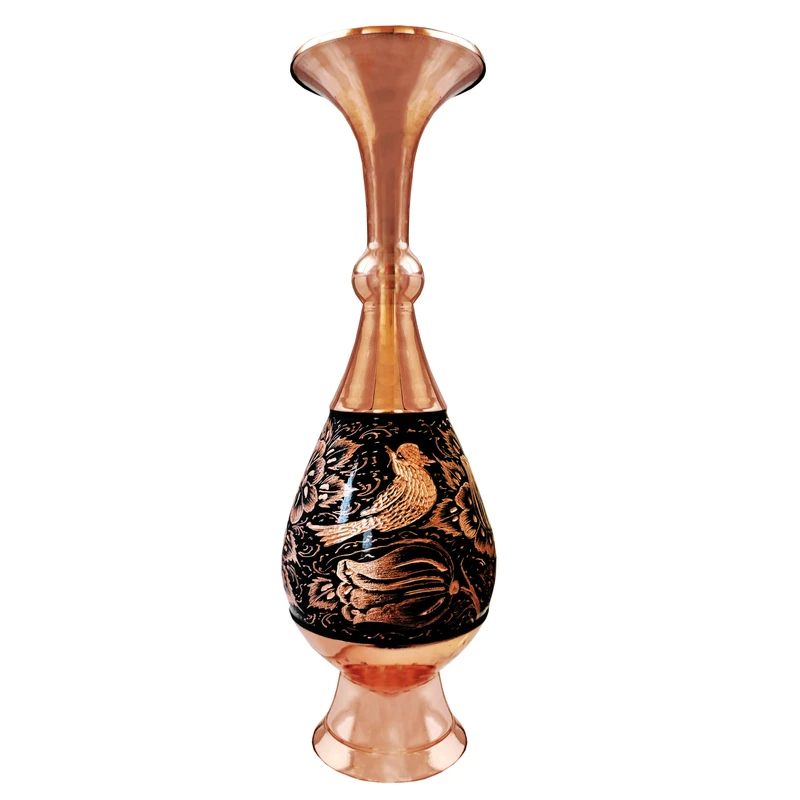 گلدان مسی مدل الماس تراش کد 30