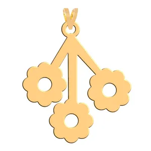 آویز گردنبند طلا 18 عیار زنانه فرشته مدل گل WNL-000179