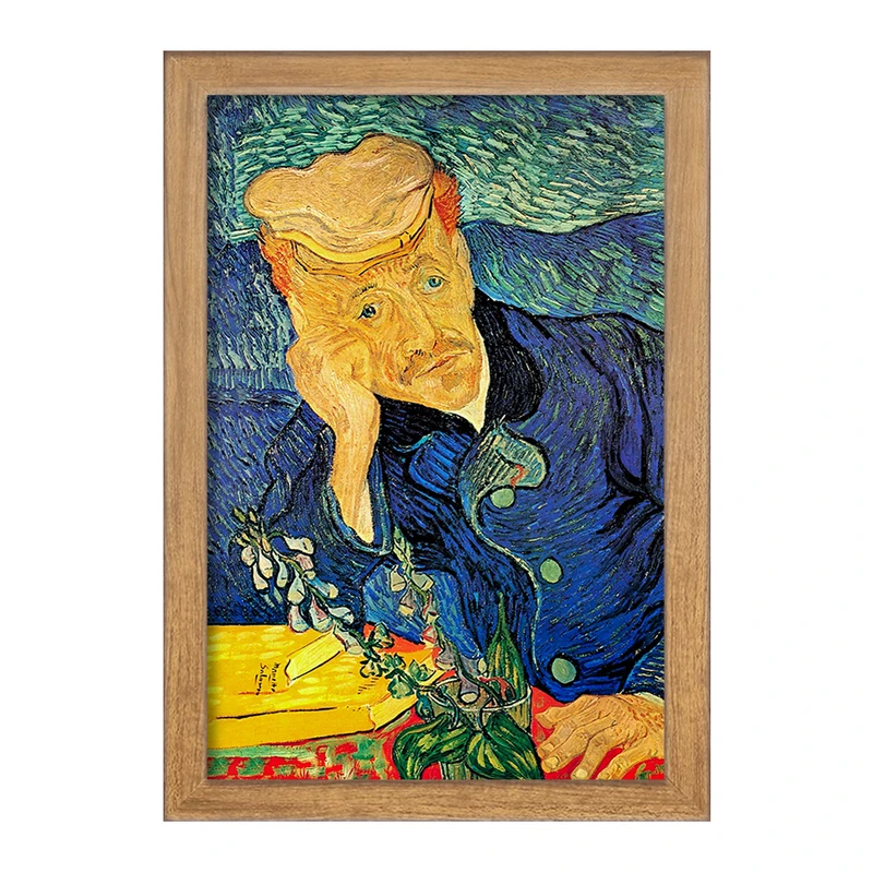 تابلو خندالو مدل نقاشی پرتره دکتر گاشه اثر ونسان ونگوگ کد 25447