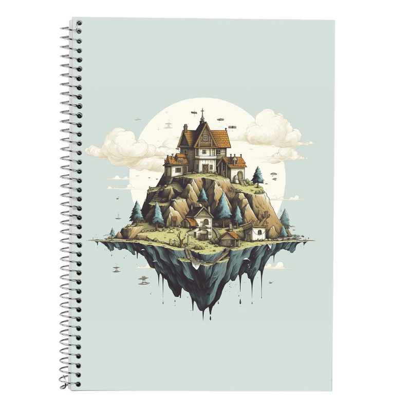 دفتر زبان 50 برگ مدوپد مدل دوخط طرح Ghibli کد DF2376