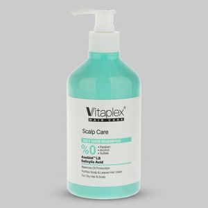 شامپو مو ویتاپلکس مدل Scalp Care حجم 500 میلی‌لیتر، مناسب موهای چرب، کنترل چربی و تنظیم ترشح سبوم، لایه‌برداری ملایم، حفظ رطوبت و تقویت‌کننده