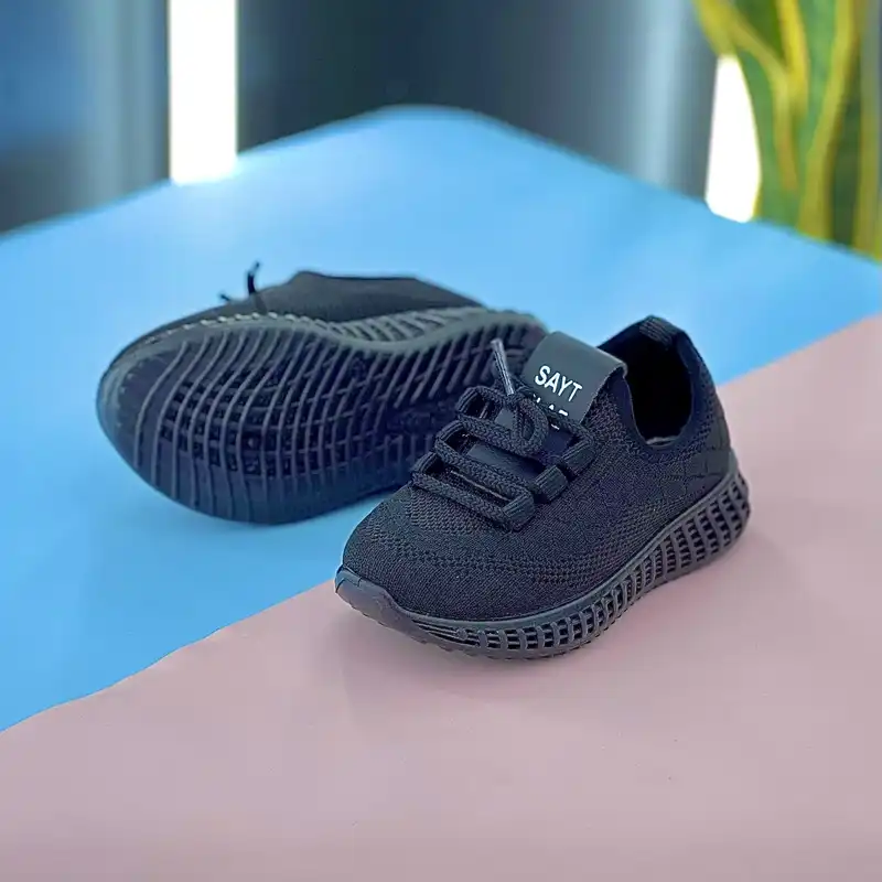 کفش راحتی بچگانه تن تاک مدل آرشام بندی 1400 رنگ مشکی