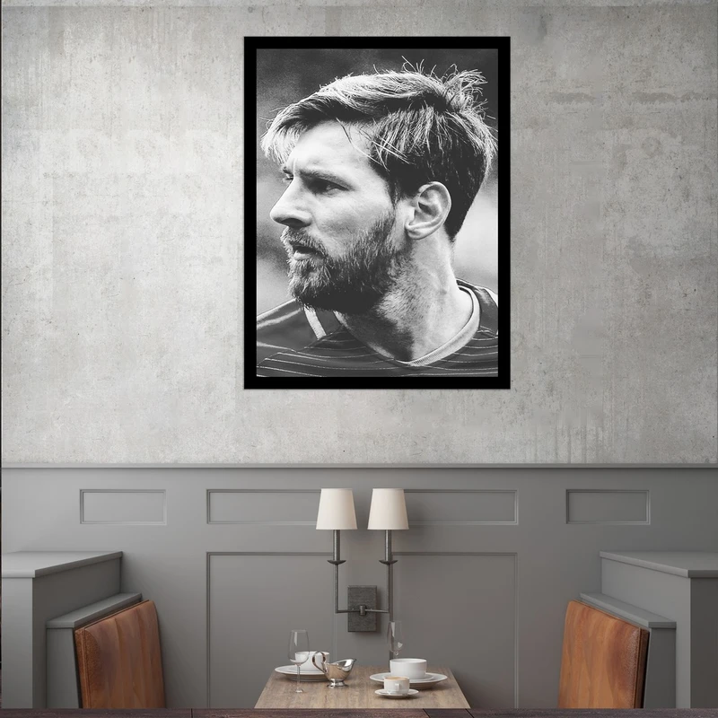 تابلو بکلیت طرح فوتبالیست لیونل مسی مدل قاب شاسی B-S9890