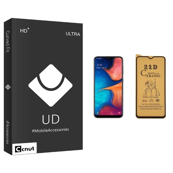 محافظ صفحه نمایش سرامیکی کوکونات مدل UD Black مناسب برای گوشی موبایل سامسونگ Galaxy A20