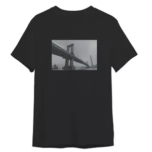 تی شرت آستین کوتاه مردانه مدل پل بروکلین نیویورک کد 0542 رنگ مشکی