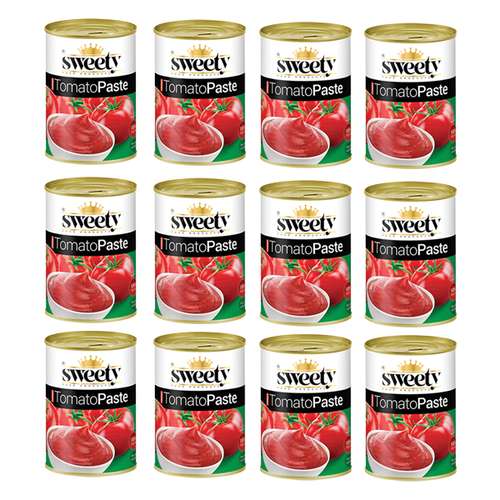 کنسرو رب گوجه فرنگی سوییتی - 400 گرم بسته 12 عددی