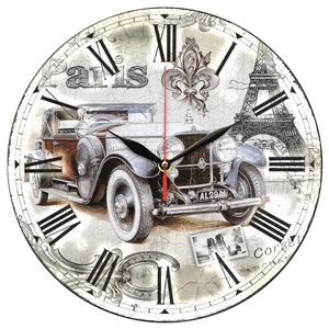 نقد و بررسی ساعت دیواری مدل 1183 طرح ماشین قدیمی و برج ایفل توسط خریداران
