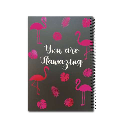 دفتر مشق 80 برگ آیکا مدل فلامینگو طرح فانتزی لاکچری