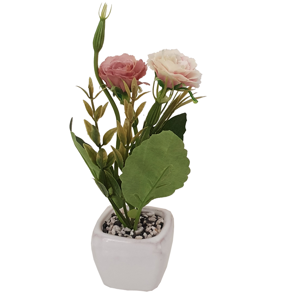 گلدان به همراه گل مصنوعی مدل s55