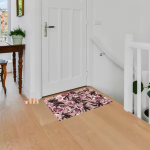 پادری مدل سه لایه رویه مخمل طرح گل کد S506 سایز 75x45 سانتی متر