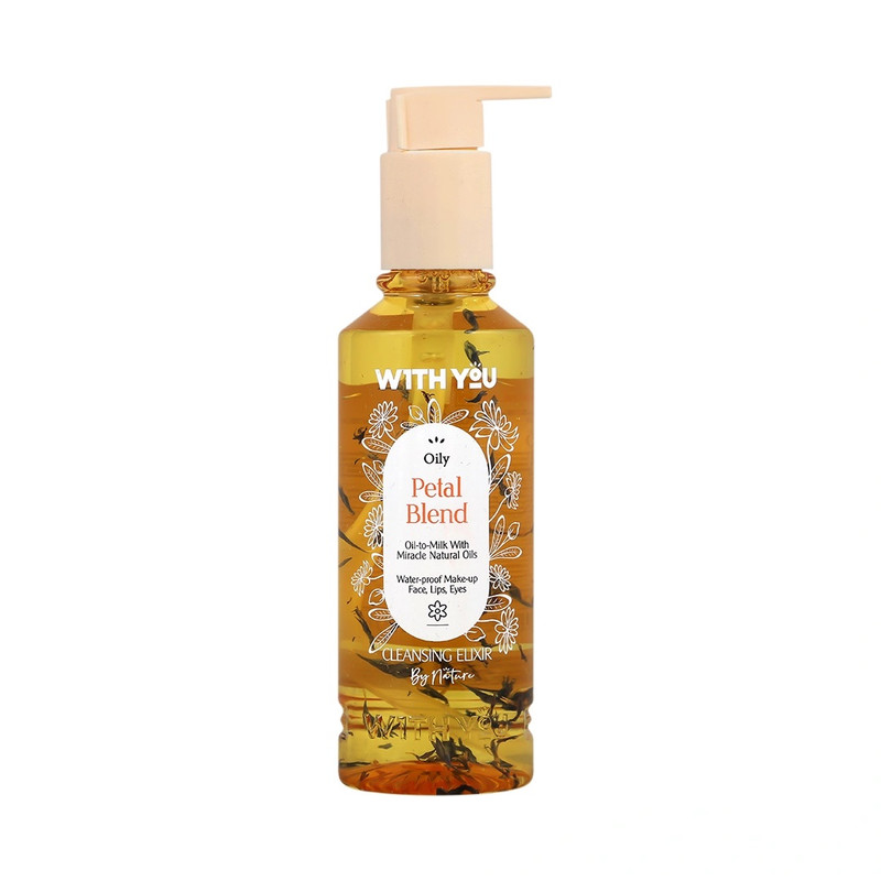روغن پاک کننده آرایش صورت ویت یو مدل Petal Blend مناسب برای انواع پوست حجم 200 میلی لیتر