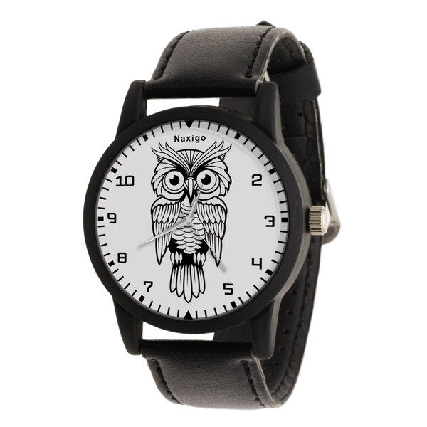 ساعت مچی عقربه ای ناکسیگو طرح جغد کد LF4251