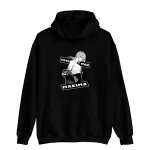 هودی مردانه مدل انیمه مرد اره ای ماکیما  chainsaw man