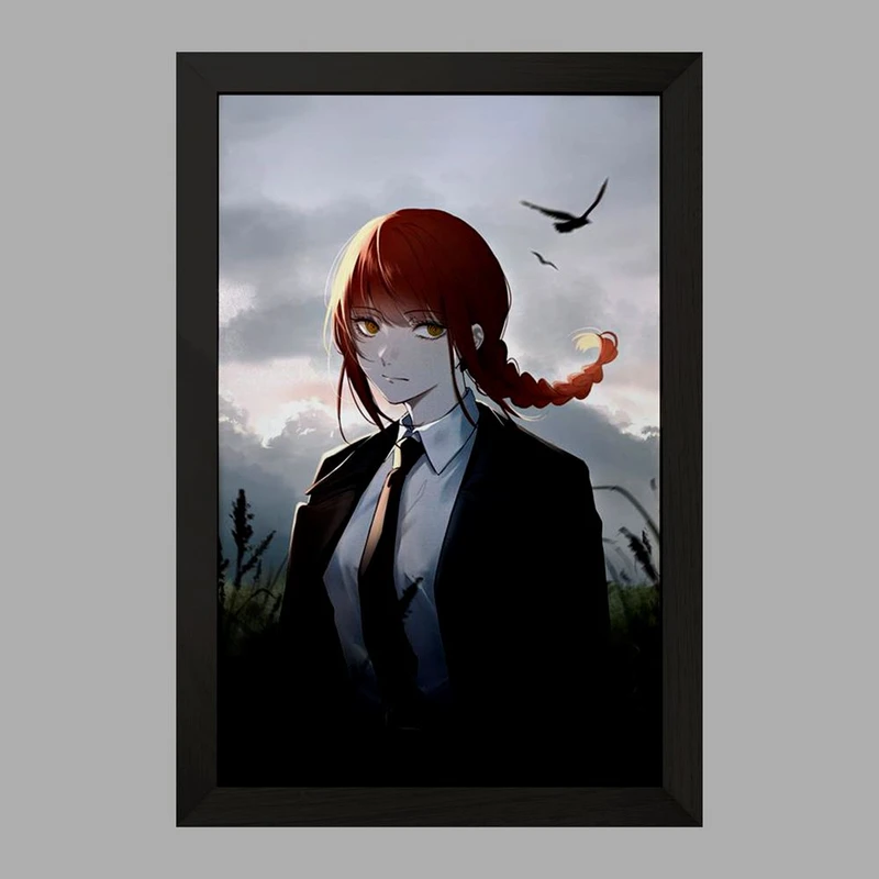 تابلو خندالو مدل ماکیما انیمه مرد اره ای Chainsaw Man  کد 22302