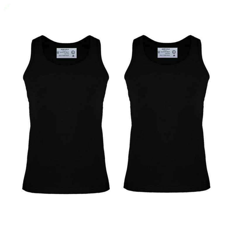 زیرپوش مردانه آذر مدل AR151 رنگ مشکی بسته 2 عددی