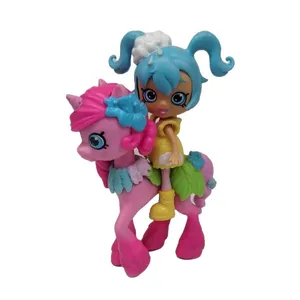 اکشن فیگور مدل دختر و اسب پونی مجموعه 2 عددی