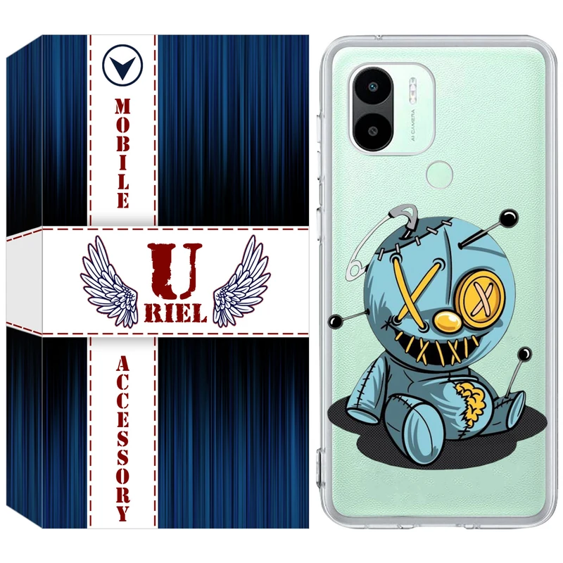 کاور یوریل قاب مدل Clear کد 68 طرح عروسک مناسب برای گوشی موبایل شیائومی Redmi A1 Plus / Redmi A2 Plus