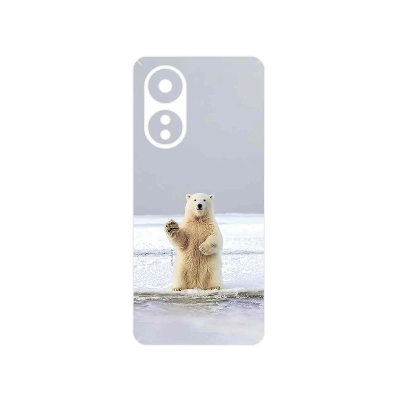 برچسب پوششی ماهوت مدل Polar_bear مناسب برای گوشی موبایل اپو A58 4G