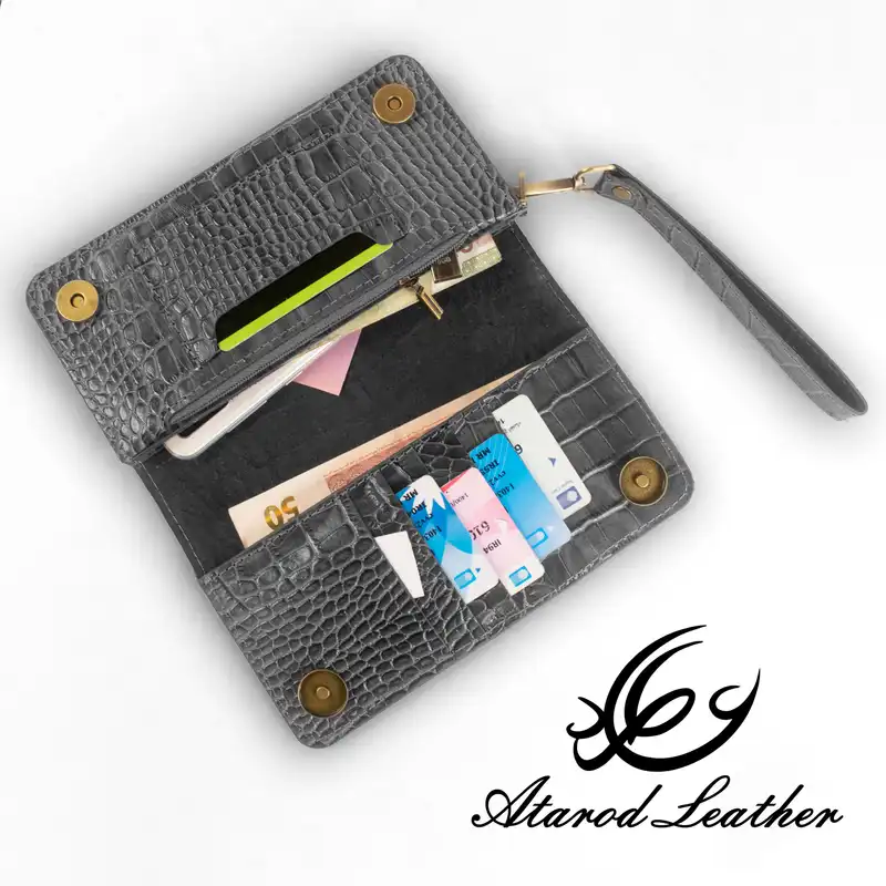 کیف پول چرم عطارد مدل چرم طبیعی کد DPR19