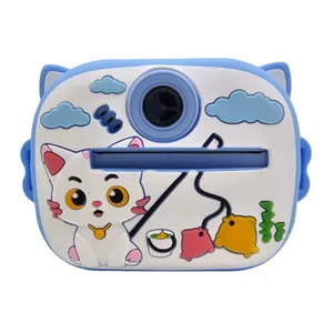 دوربین دیجیتال ناب سل مدل چاپ سریع شارژی موزیکال طرح گربه؛ با دقت موثر 48 مگاپیکسل، فیلمبرداری با رزولیشن FULL HD، نمایشگر ثابت، دارای گیم، قابلیت پخش موزیک به همراه یک عدد رول 