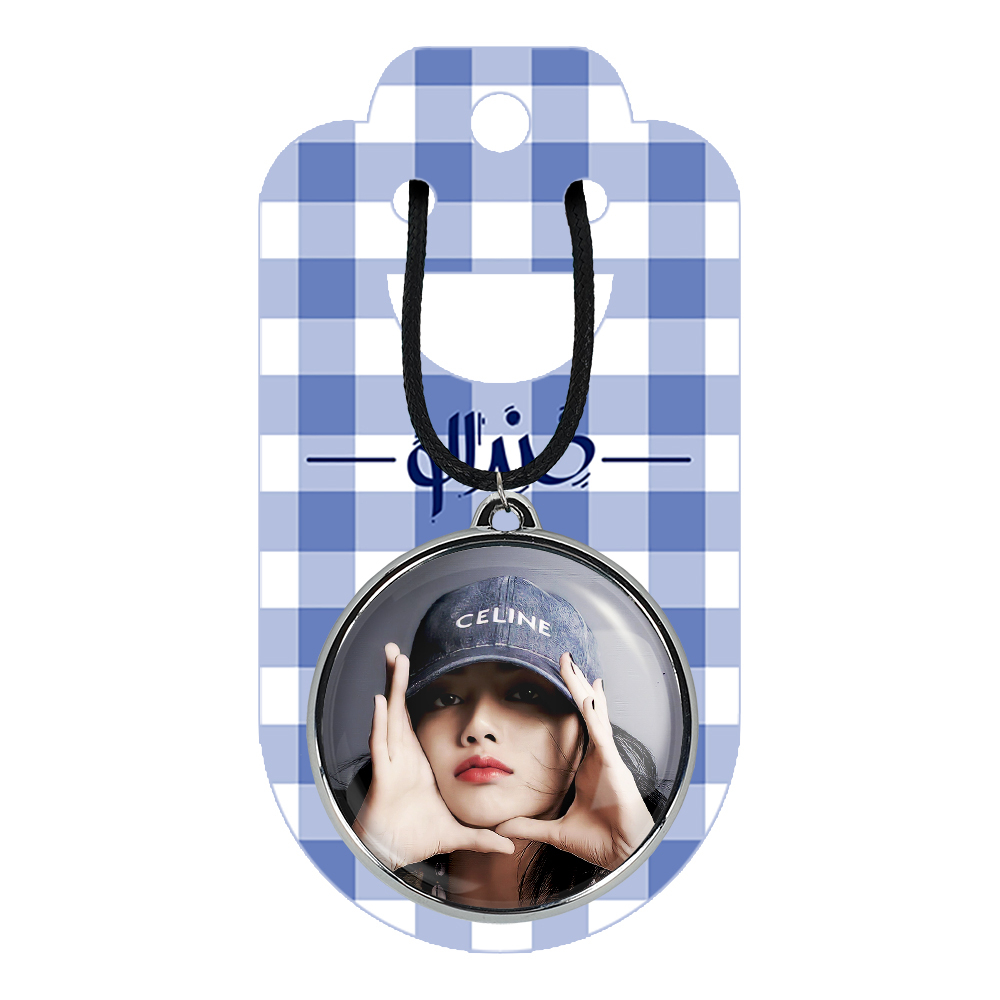 گردنبند خندالو مدل لیسا بلک پینک کد 1428114274