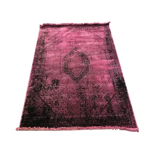 فرش ماشینی 1200 شانه زمینه بنفش تیره حاشیه بنفش تیره مدل تی نا