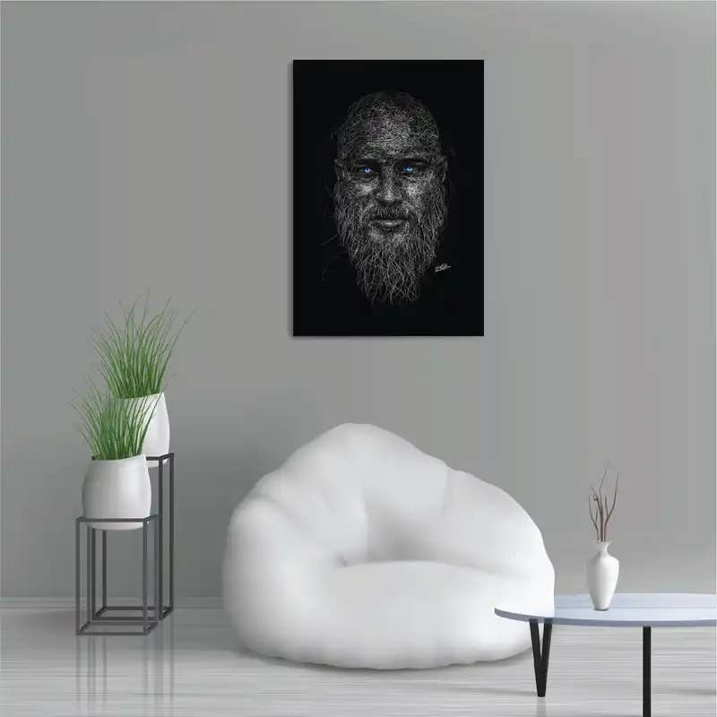 تابلو شاسی طرح سریال Vikings رگنار مدل M0020