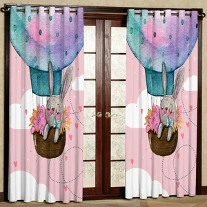 پرده مدل مخمل پانچی طرح کودک کد 1161T2 سایز 200x140 سانتی متر