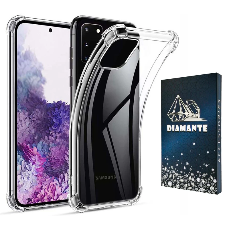 کاور دیامانته مدل shiny navy مناسب برای گوشی موبایل سامسونگ Galaxy S20 Plus 