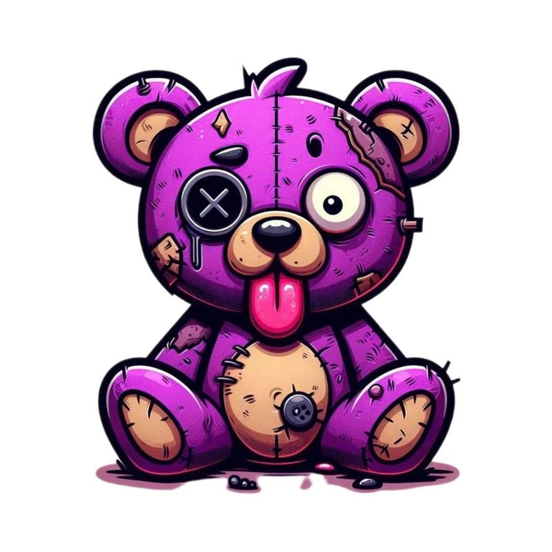 استیکر پارچه و لباس پاد آفرین مدل خرس کد 74