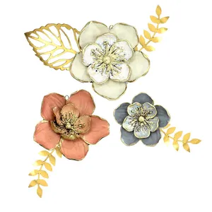 دیوارکوب طرح گل و برگ مجموعه 3 عددی 