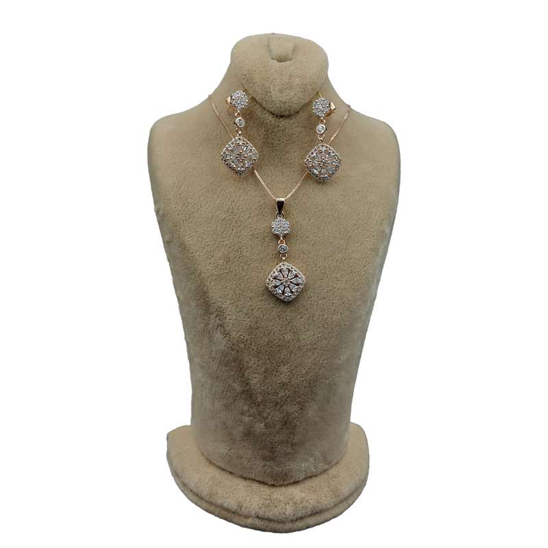 نیم ست نقره زنانه مدل اتمی کد 20413