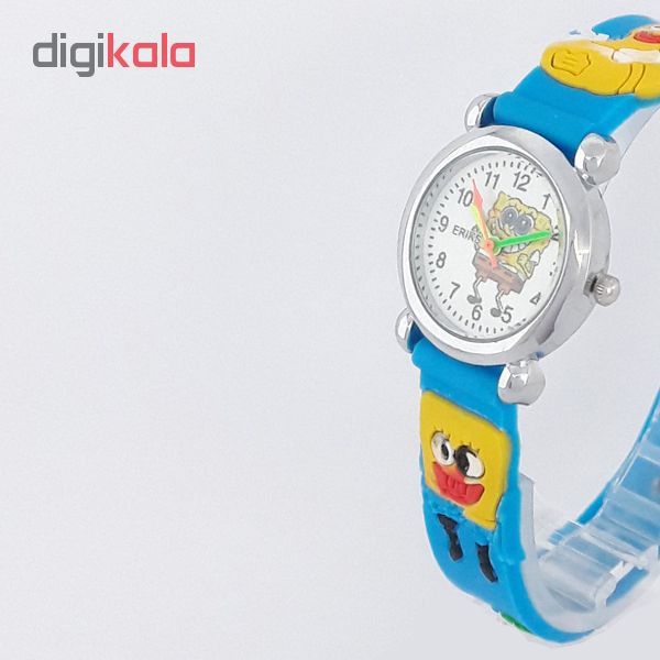 ساعت مچی عقربه ای پسرانه مدل BAB 1101 /AB-RO به همراه دستمال مخصوص نانو برند کلیر واچ
