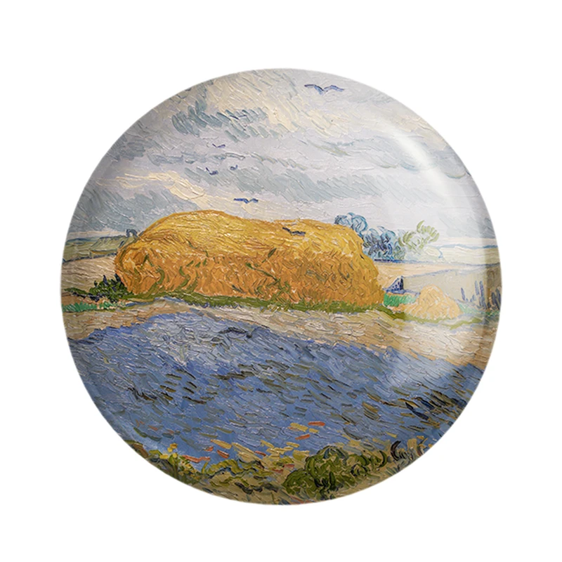 مگنت خندالو مدل انبار کاه زیر آسمان بارانی ونسان ونگوگ (Van Gogh) کد 36791